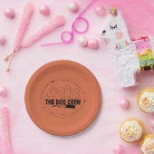 Orange Halloween Ghosts ペーパープレート (パーティー)