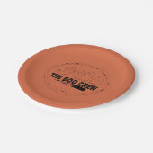 Orange Halloween Ghosts ペーパープレート (アングル)