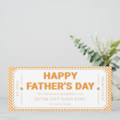 Orange Happy Father's Day Gift Voucher Card 招待状 (スタンド正面)