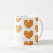 Orange Heart Best Friends All Occasion Gift コーヒーマグカップ (正面右)