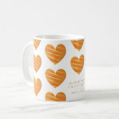 Orange Heart Best Friends All Occasion Gift コーヒーマグカップ (正面左)