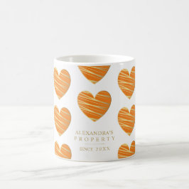Orange Heart Best Friends All Occasion Gift コーヒーマグカップ
