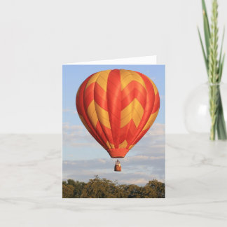 Orange Hot Air Balloon at Dawnノートカード サンキューカード