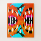 Orange hot space art ジグソーパズル (縦)