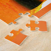 Orange hot space art ジグソーパズル (側面)