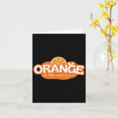 Orange Is The New Idiot Lemon Bleached Funny Sayin カード (黄色い花)