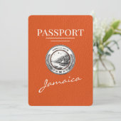 Orange Jamaica Passport日付の保存 セーブザデート (スタンド正面)