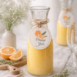 Orange Juice Mimosa Bar Carafe Label フェイバータグ
