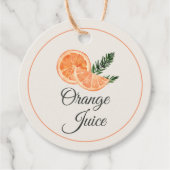 Orange Juice Mimosa Bar Carafe Label フェイバータグ (正面)