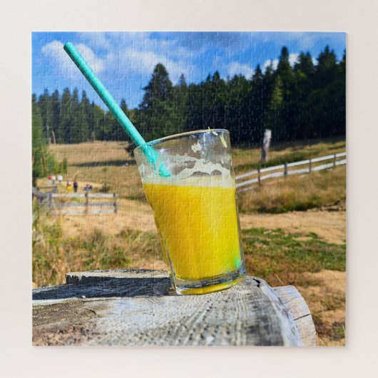 Orange Juice Outdoors – 自然の森の写真 ジグソーパズル (縦)