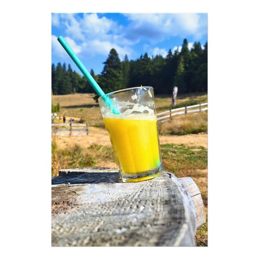 Orange Juice Outdoors – 自然の森の写真 フォトプリント (正面)