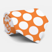Orange Jumbo Polka Dots Custom Necktie ネクタイ (ロール)