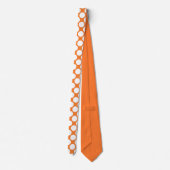 Orange Jumbo Polka Dots Custom Necktie ネクタイ (裏面)