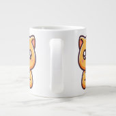 Orange Katze trinkt Orangensaft ジャンボコーヒーマグカップ (裏面)