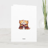 Orange Kitties Reading Burns Night Greeting Card シーズンカード (裏面)