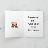 Orange Kitties Reading Burns Night Greeting Card シーズンカード (内部)