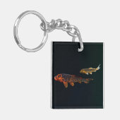 Orange Koi and Gold Koi キーホルダー (正面左)