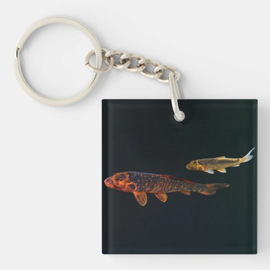 Orange Koi and Gold Koi キーホルダー (正面)