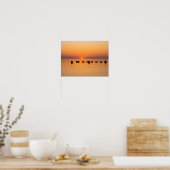 Orange Lake Sunrise ポスター (キッチン)