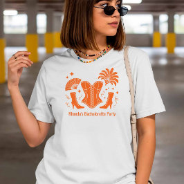 Orange Las Vegas Showgirl Bridesmaid Bach Party Tシャツ