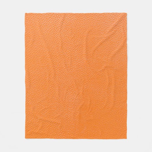 Orange leather pattern texture backgroundleather,t フリースブランケット (正面)