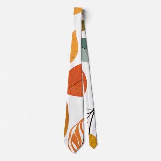 Orange Leaves Neck Tie ネクタイ (正面)