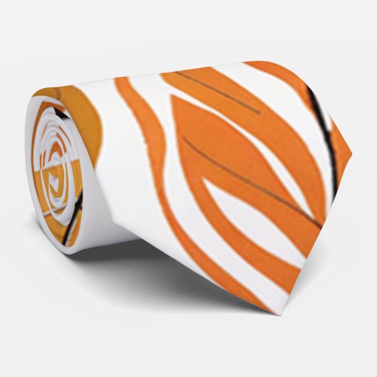 Orange Leaves Neck Tie ネクタイ (ロール)