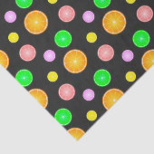 Orange lemon lime grapefruit summer party pattern 薄葉紙 (詳細)