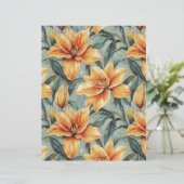 Orange Lily on Sage Green Scrapbook Paper (スタンド正面)