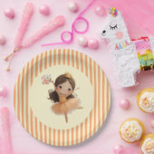 Orange Little Princess Ball Paper Plate ペーパープレート (パーティー)
