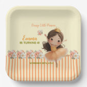 Orange Little Princess Ball Paper Plate ペーパープレート (正面)
