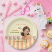 Orange Little Princess Ball Paper Plate ペーパープレート (パーティー)