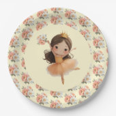 Orange Little Princess Ball Paper Plate ペーパープレート (正面)
