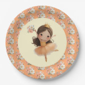 Orange Little Princess Ball Paper Plate ペーパープレート (正面)