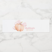 Orange Little Pumpkin Baby Shower ペットボトルラベル (シングルラベル)