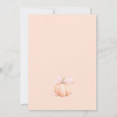 Orange Little Pumpkin Baby Shower 招待状 (裏面)