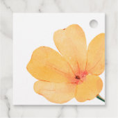 Orange Little Wildflower On the Way Baby Shower フェイバータグ (裏面)