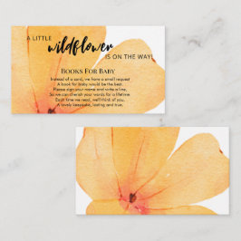 Orange Little Wildflower On the Way Books for Baby エンクロージャーカード