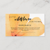 Orange Little Wildflower On the Way Diaper Raffle エンクロージャーカード (正面)