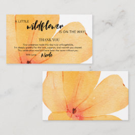 Orange Little Wildflower On the Way Thank You エンクロージャーカード