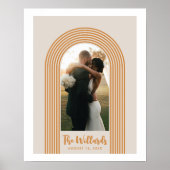 Orange Lombard Lines Arch Custom Photo Art Print ポスター (正面)