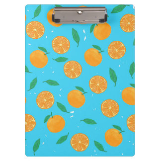 Orange Love, Notizbuch mit sommerlichem Motiv クリップボード