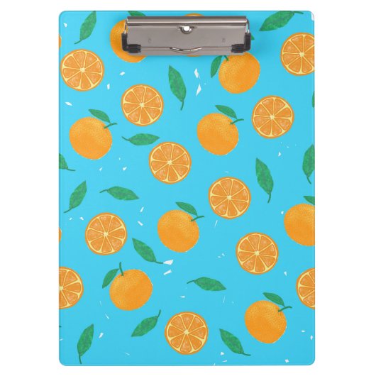 Orange Love, Notizbuch mit sommerlichem Motiv クリップボード (正面)