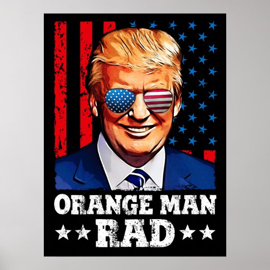 orange man rad , pro trump ポスター (正面)