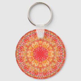 Orange Mandala key ring キーホルダー