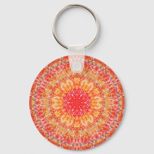 Orange Mandala key ring キーホルダー (正面)