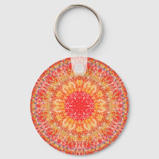 Orange Mandala key ring キーホルダー (裏面)