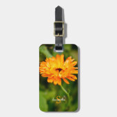 Orange Marigold Luggage tag ラゲッジタグ (正面縦)
