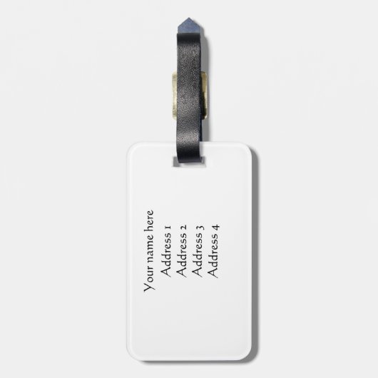 Orange Marigold Luggage tag ラゲッジタグ (裏面縦)