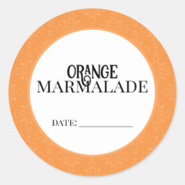 Orange Marmalade Canning Lid Labels ラウンドシール